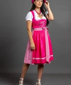 Allgäu Rebell Dirndl " Schwabing " In Pink