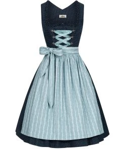 Almsach Midi Dirndl Elke In Dunkelblau