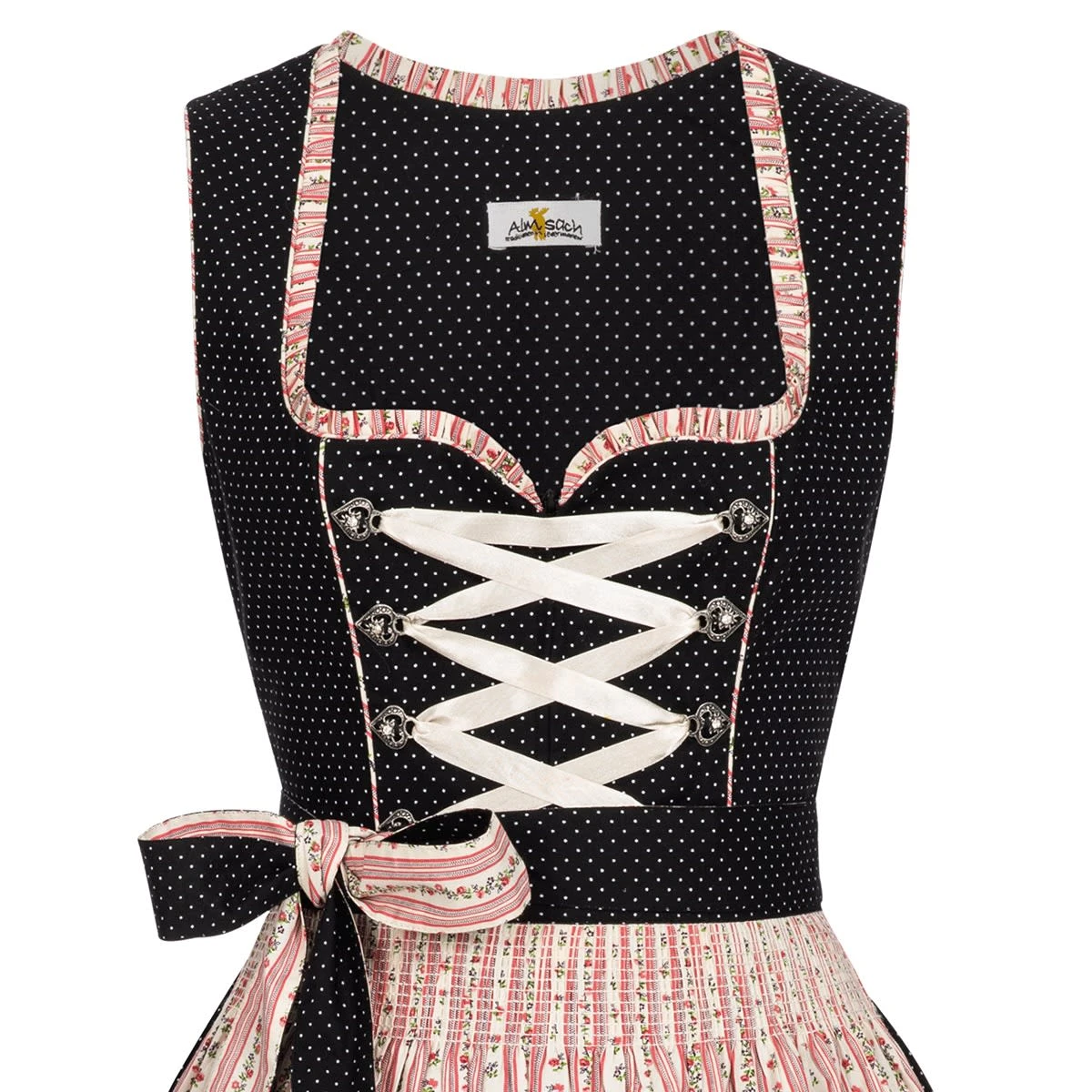 Almsach Midi Dirndl Gitti In Schwarz 5 Almsach Midi Dirndl Gitti In Schwarz – Bild 3