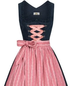 Almsach Midi Dirndl Hermine In Dunkelblau -Stockerpoint Verkaufsgeschäft almsach midi dirndl hermine in dunkelblau 2