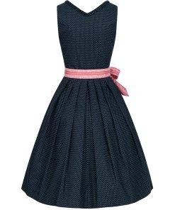 Almsach Midi Dirndl Hermine In Dunkelblau -Stockerpoint Verkaufsgeschäft almsach midi dirndl hermine in dunkelblau 4