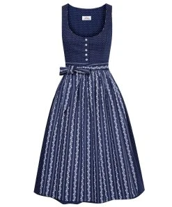 Almsach Midi Dirndl In Dunkelblau