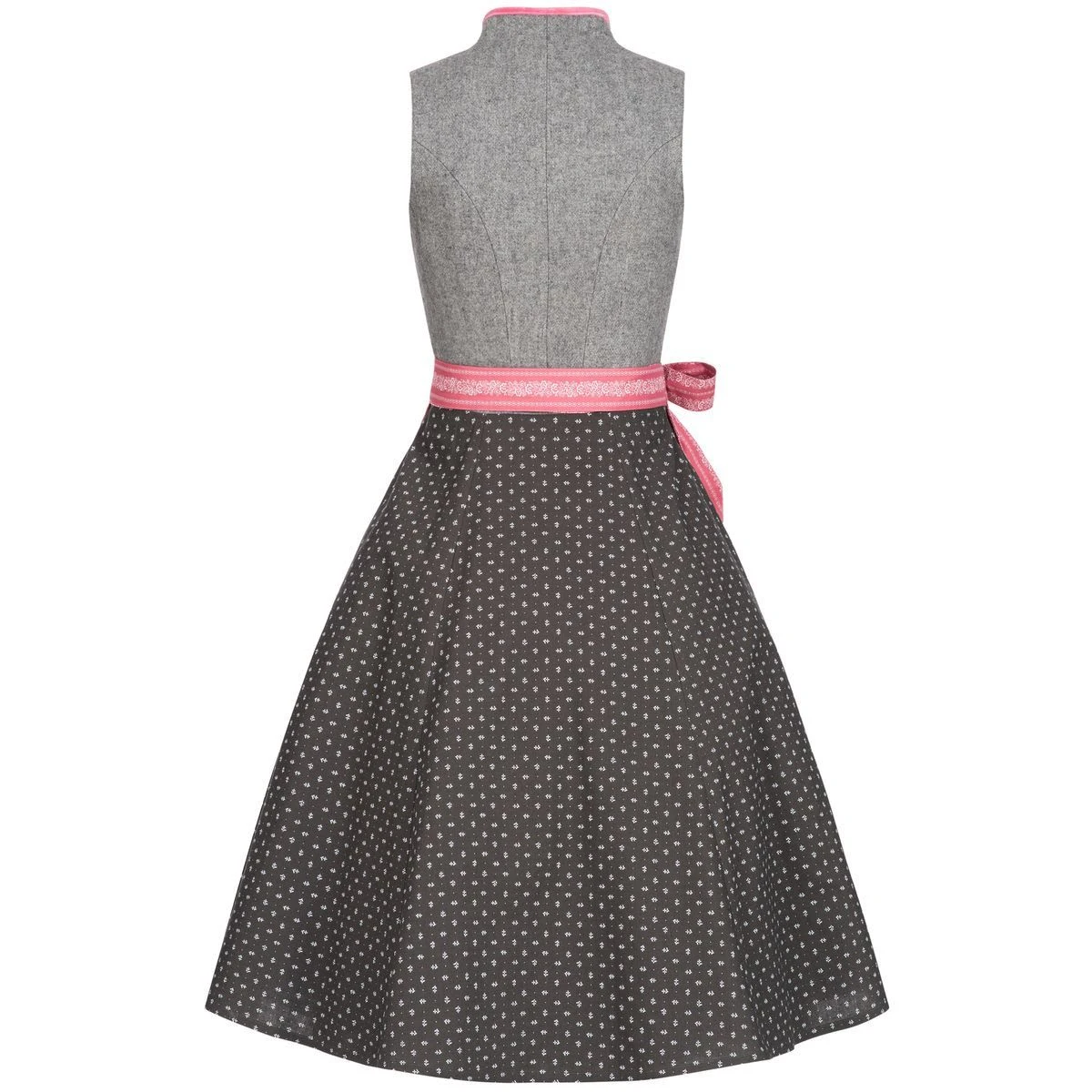 Almsach Midi Dirndl Julia In Grau 6 Almsach Midi Dirndl Julia In Grau – Bild 4