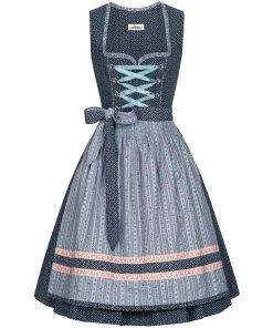 Almsach Midi Dirndl Lotti In Dunkelblau