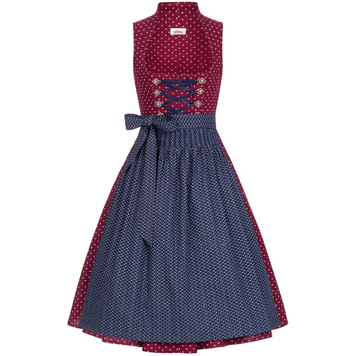 Almsach Midi Dirndl Manuela In Weinrot 3 Almsach Midi Dirndl Manuela In Weinrot