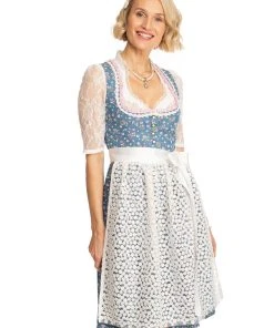 Alpenfee Midi Dirndl 2tlg. 60 Cm UTA Blau