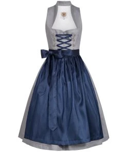 Apple Of My Eye Midi Dirndl In Grau