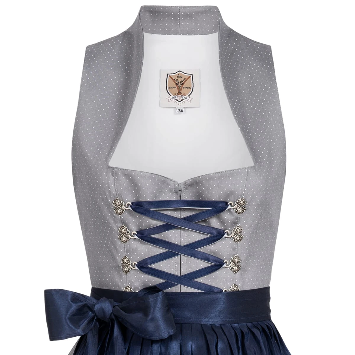 Apple Of My Eye Midi Dirndl In Grau 4 Apple Of My Eye Midi Dirndl In Grau – Bild 2