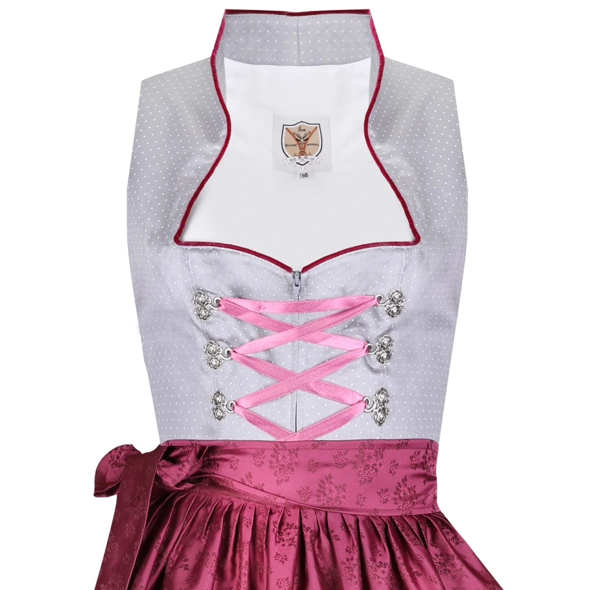 Apple Of My Eye Midi Dirndl In Grau 5 Apple Of My Eye Midi Dirndl In Grau – Bild 3