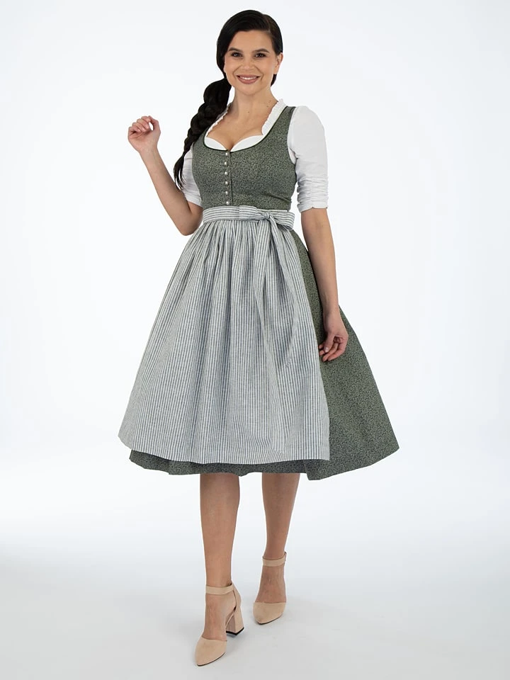 BERWIN & WOLFF Dirndl In Grau/ Grün 3 BERWIN & WOLFF Dirndl In Grau/ Grün