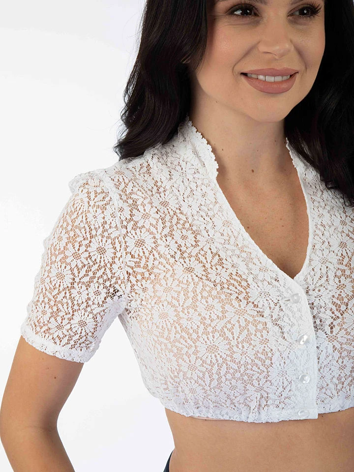 BERWIN & WOLFF Dirndlbluse In Weiß 5 BERWIN & WOLFF Dirndlbluse In Weiß – Bild 3