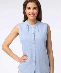 BERWIN & WOLFF Trachtenbluse In Hellblau