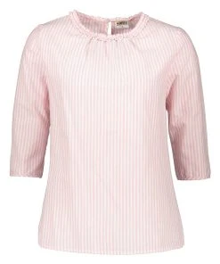 BERWIN & WOLFF Trachtenbluse In Rosa/Weiß