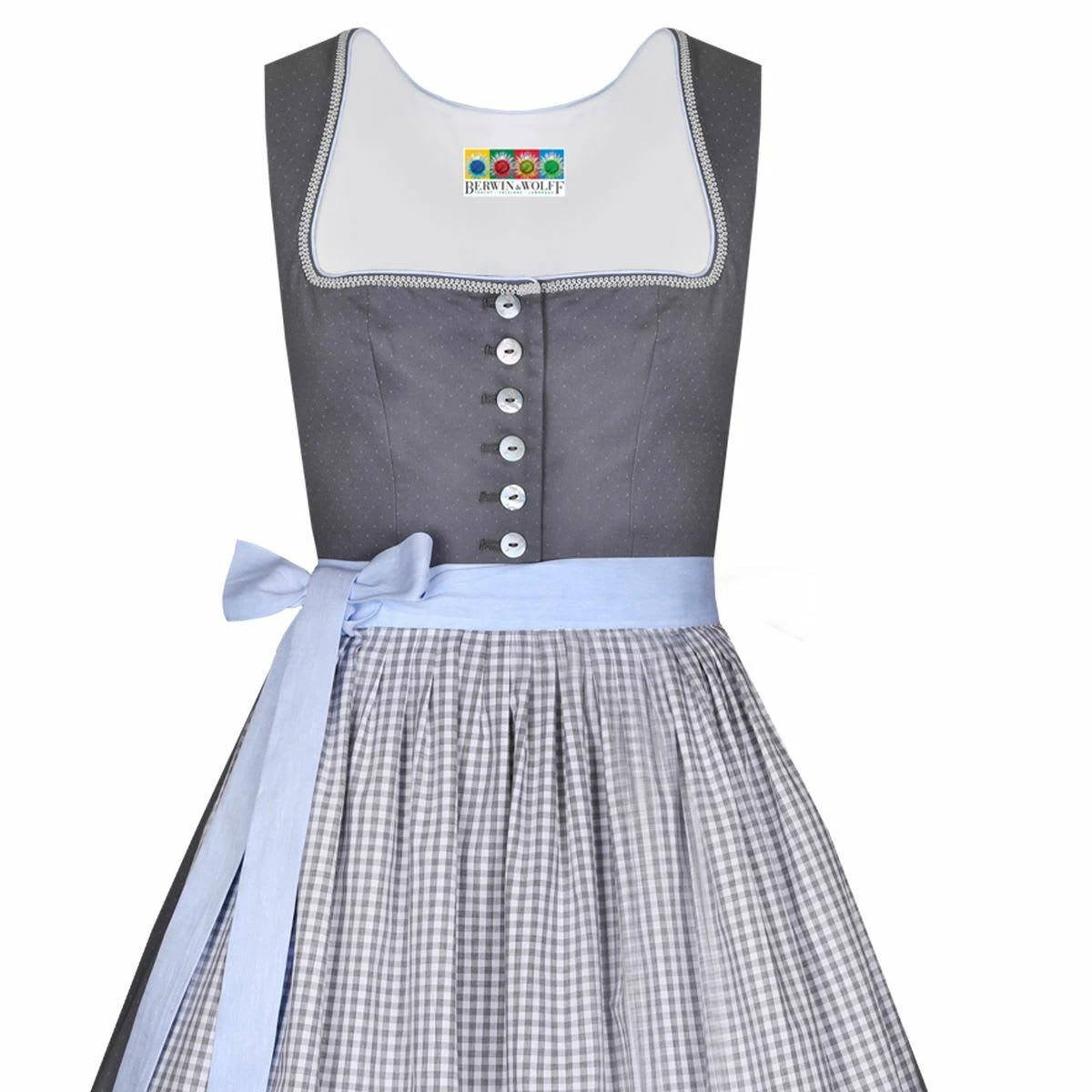 Berwin Und Wolff Midi Dirndl In Anthrazit 5 Berwin Und Wolff Midi Dirndl In Anthrazit – Bild 3