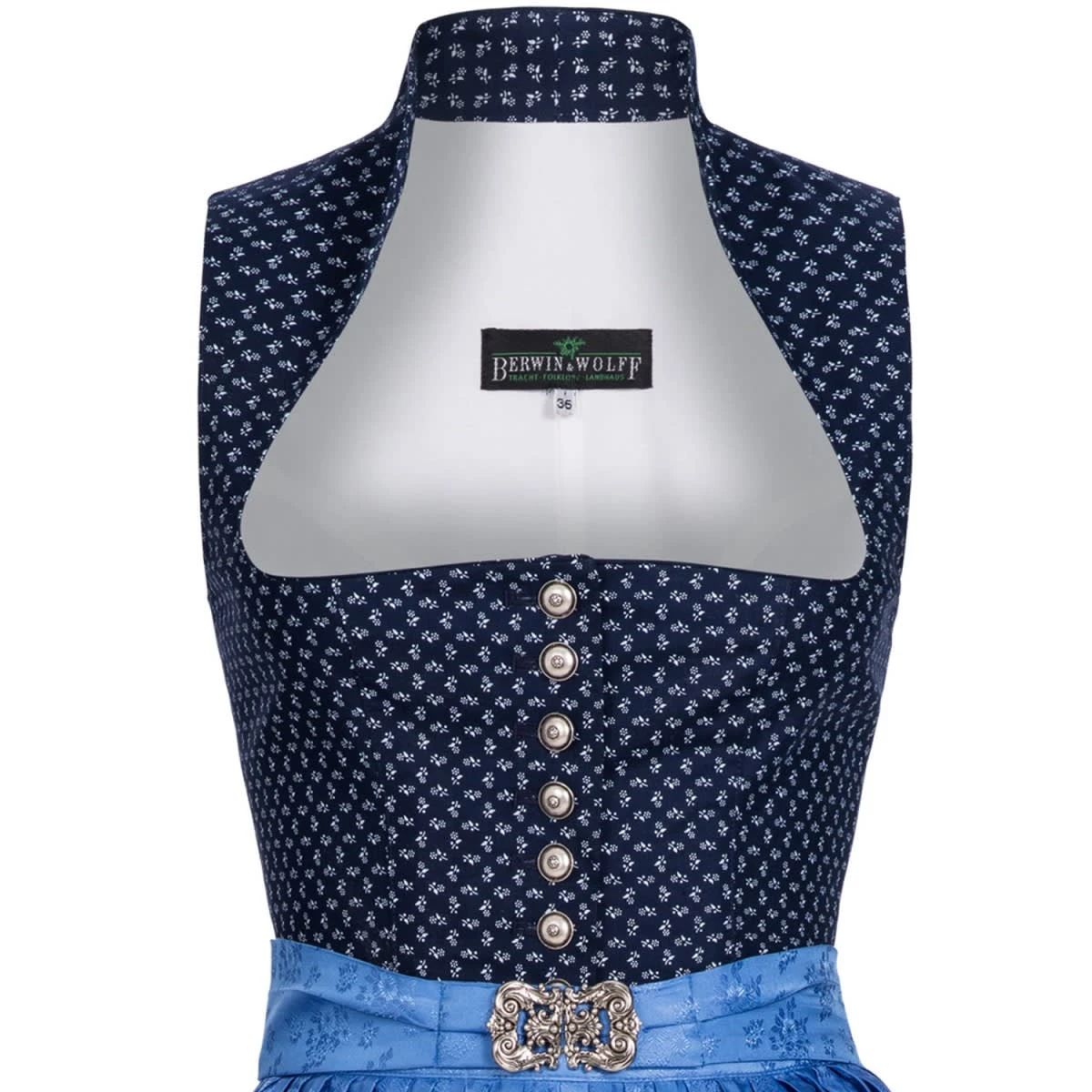 Berwin Und Wolff Midi Dirndl In Blau 4 Berwin Und Wolff Midi Dirndl In Blau – Bild 2