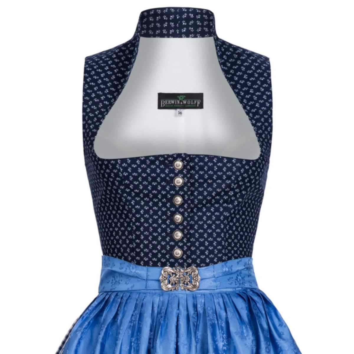 Berwin Und Wolff Midi Dirndl In Blau 5 Berwin Und Wolff Midi Dirndl In Blau – Bild 3