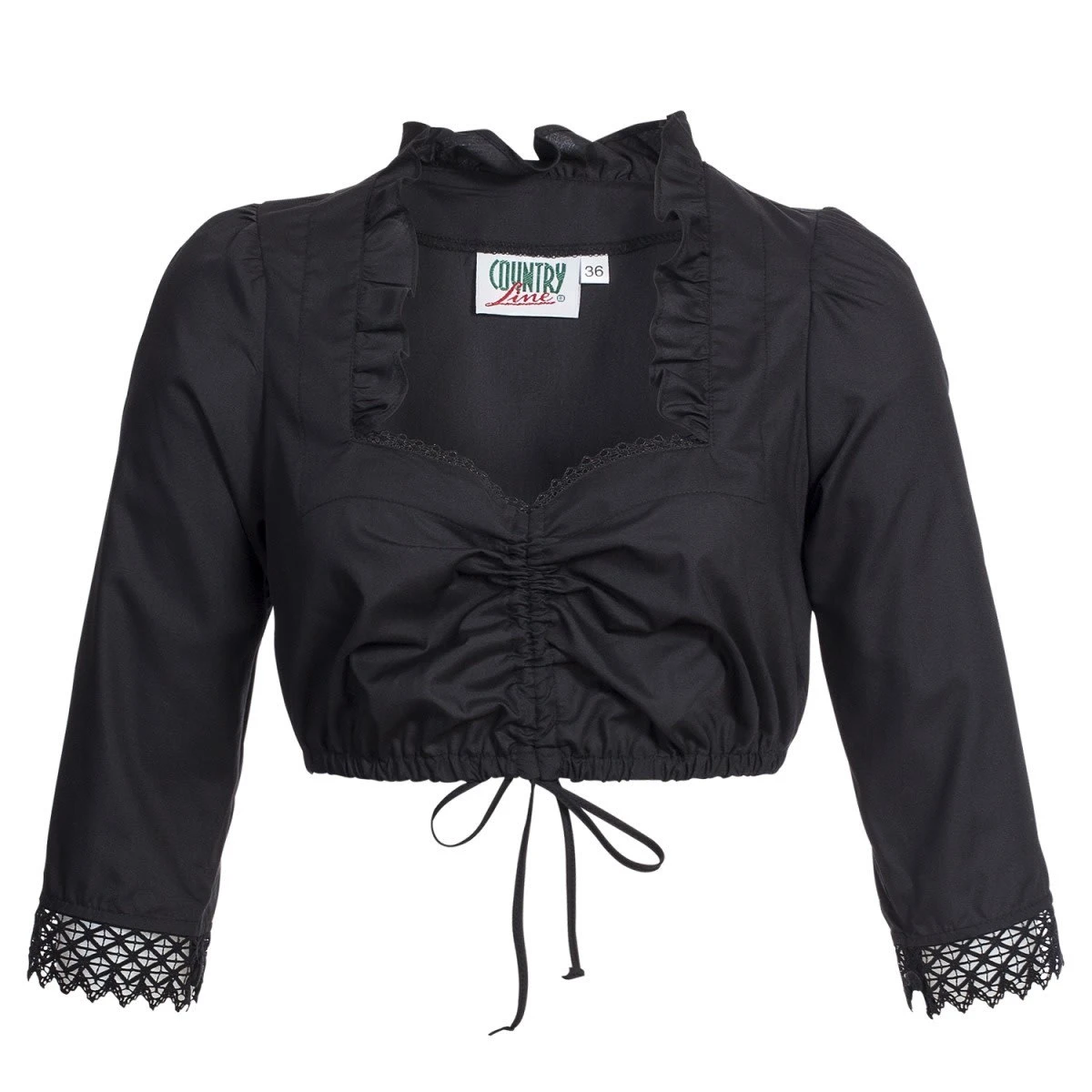 Country Line Dirndlbluse In Schwarz 3 Country Line Dirndlbluse In Schwarz