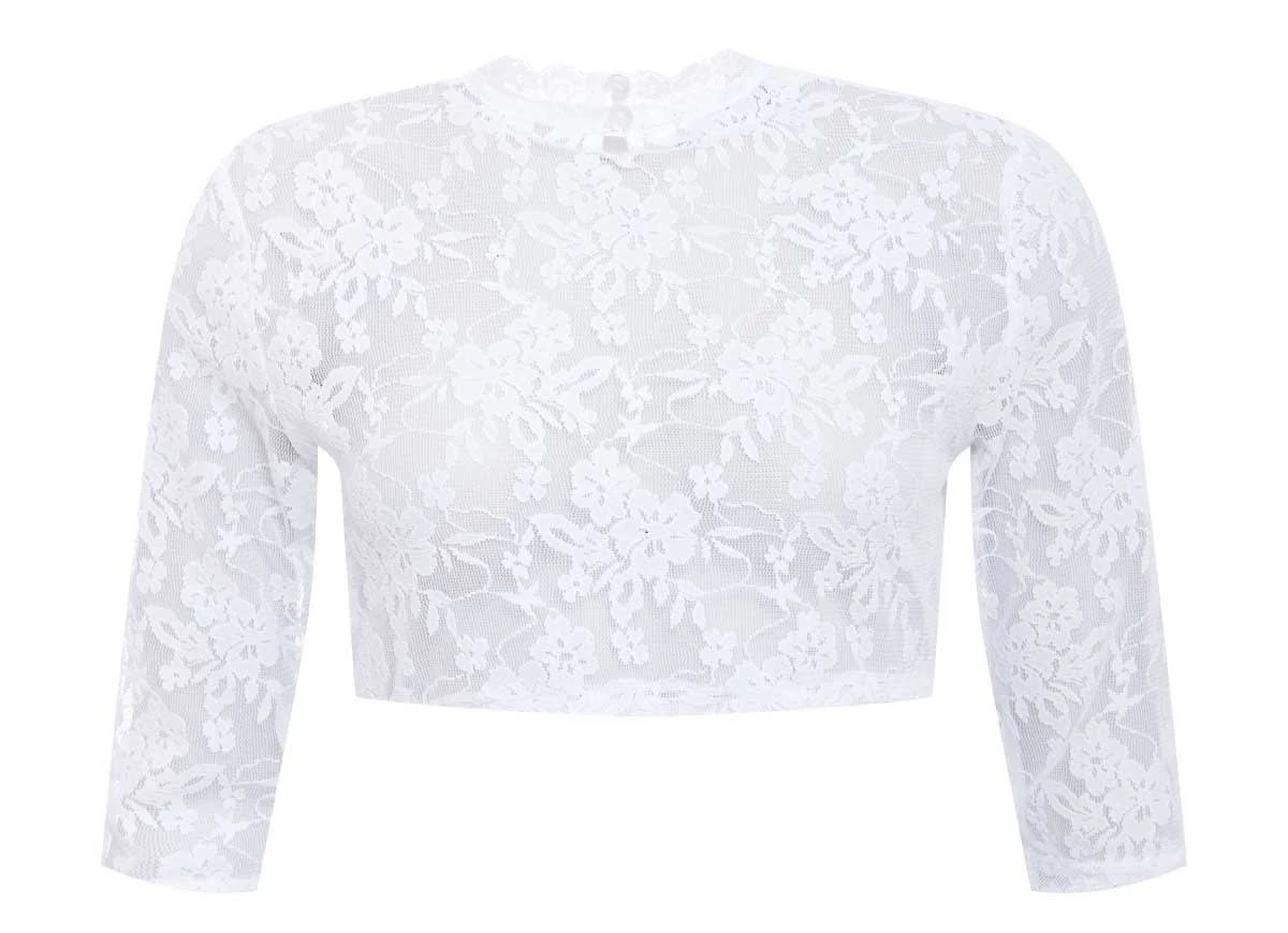 Country Line Dirndlbluse In Weiß 4 Country Line Dirndlbluse In Weiß – Bild 2