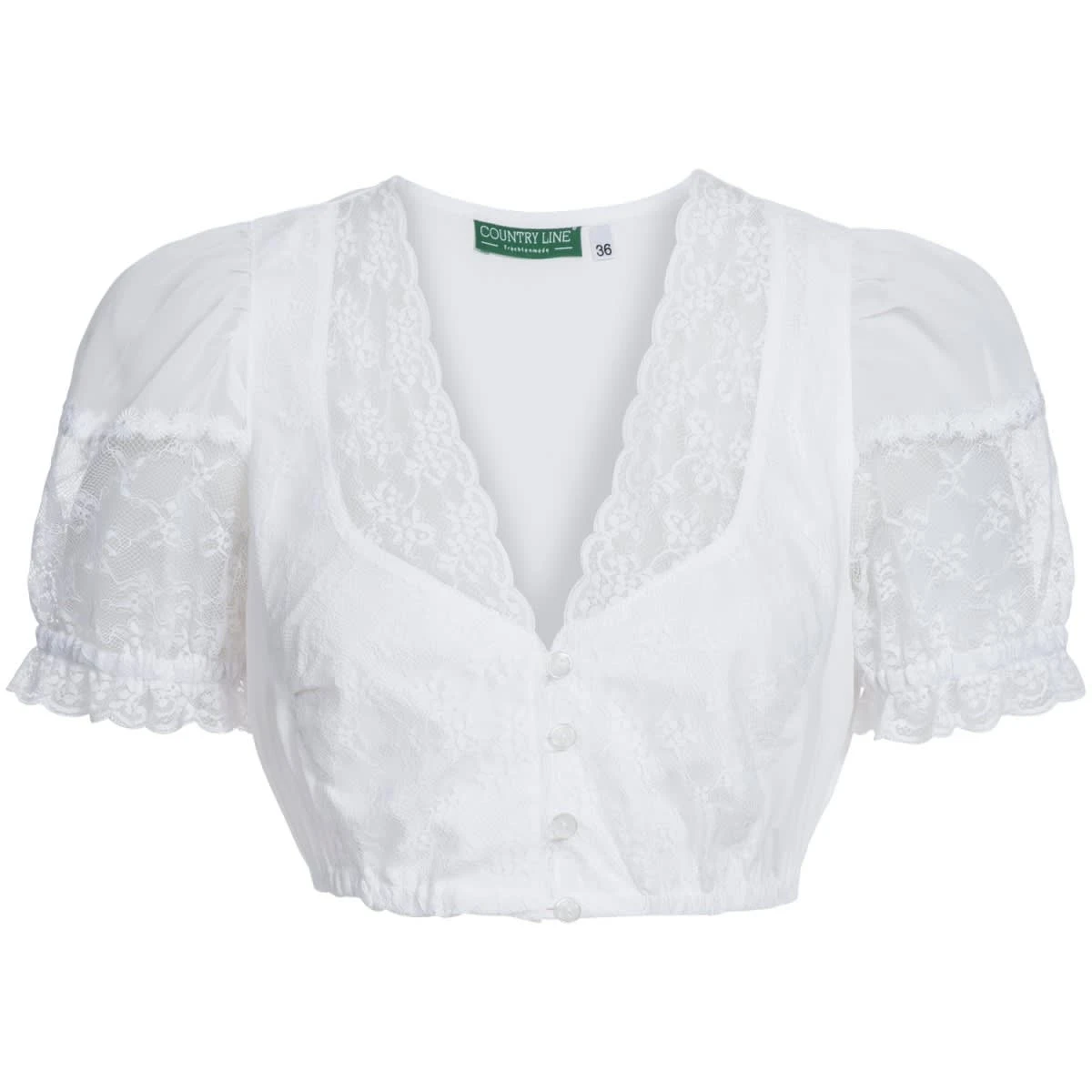 Country Line Dirndlbluse In Weiß 3 Country Line Dirndlbluse In Weiß