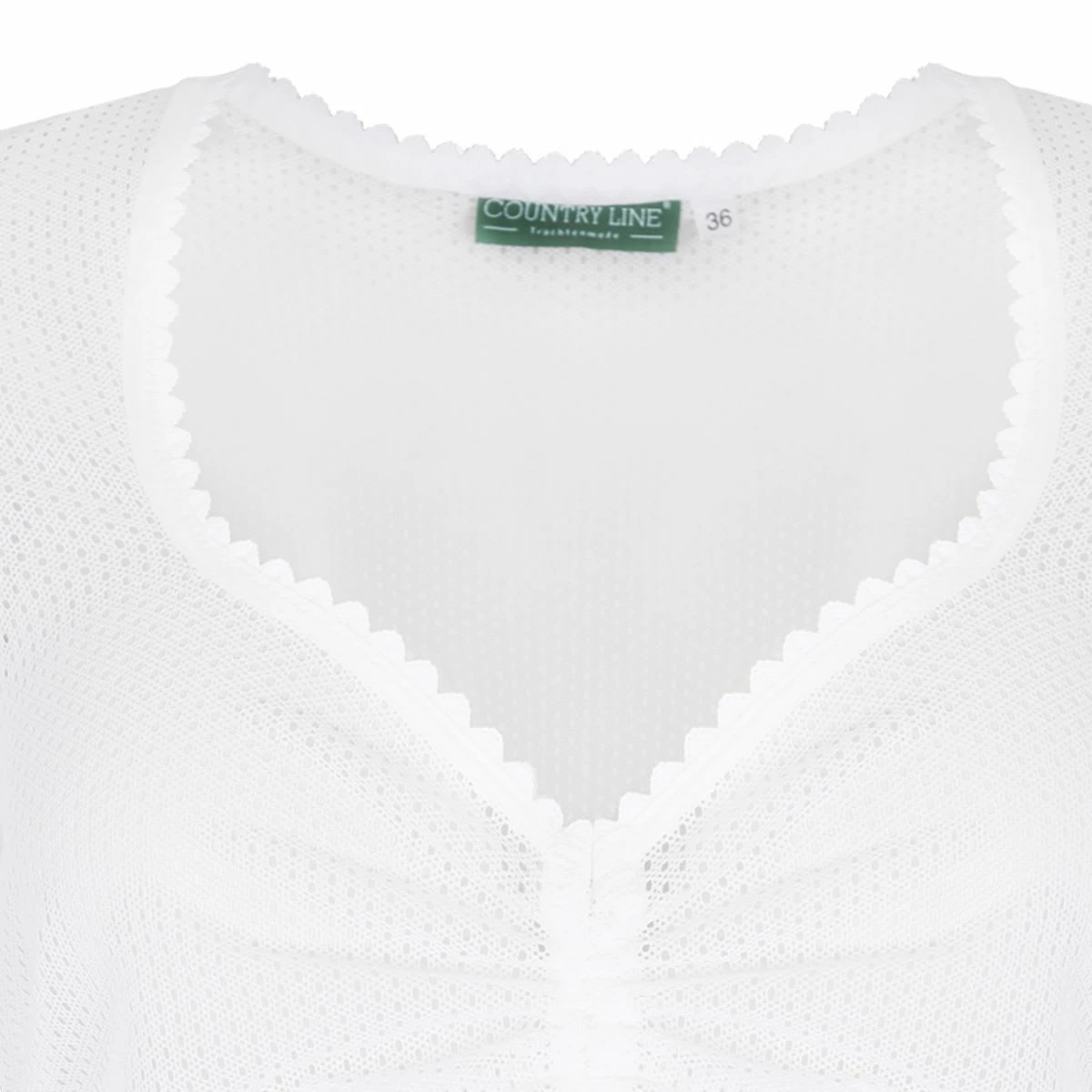 Country Line Dirndlbluse In Weiß 5 Country Line Dirndlbluse In Weiß – Bild 3
