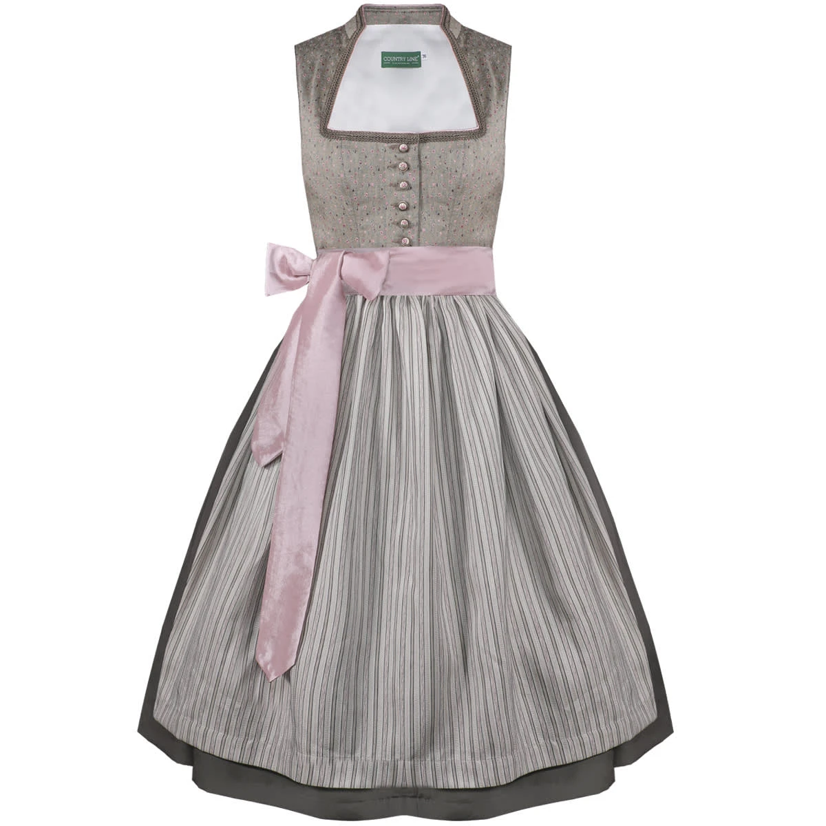 Country Line Midi Dirndl In Beige 4 Country Line Midi Dirndl In Beige – Bild 2
