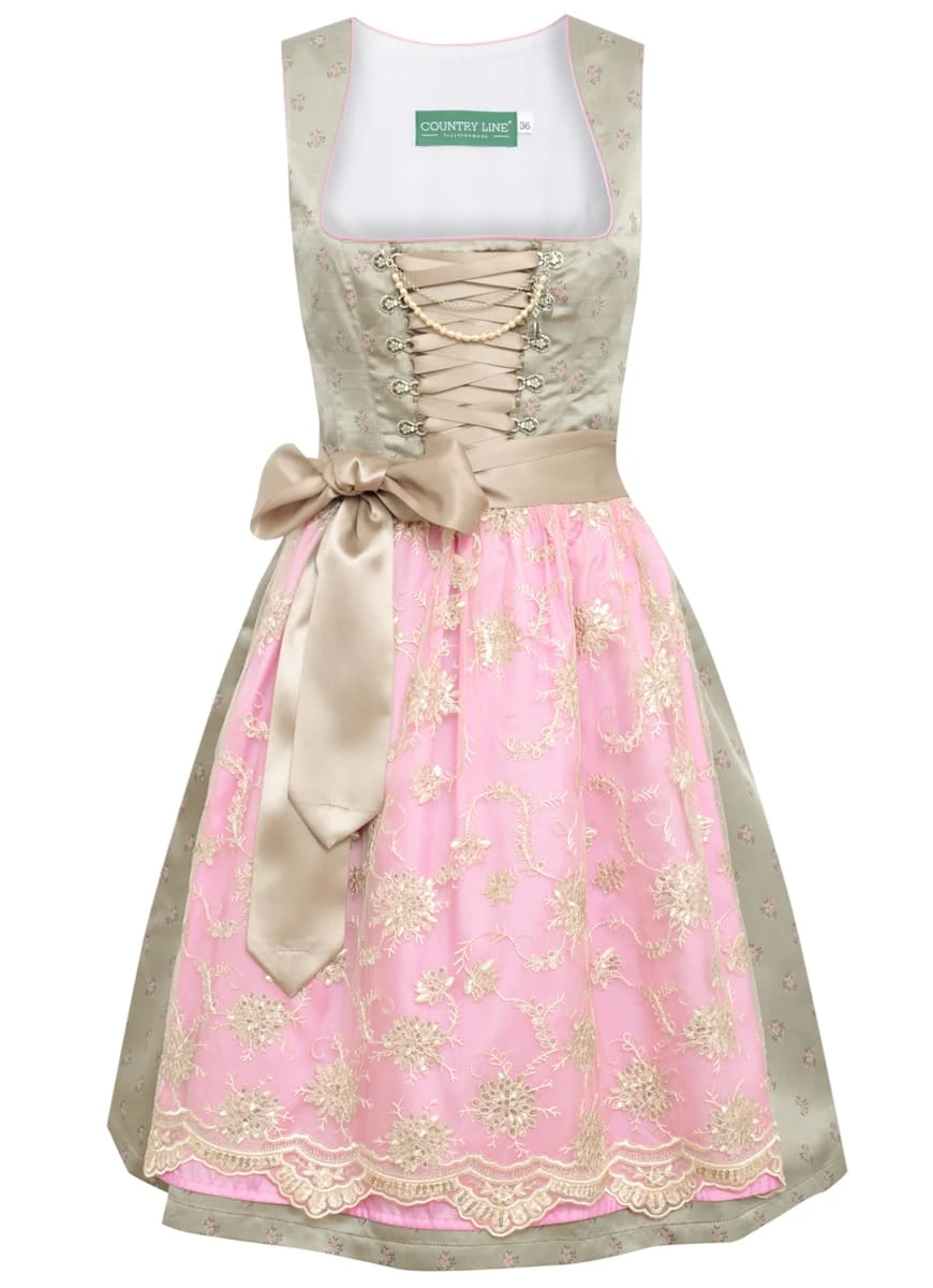 Country Line Midi Dirndl In Beige 4 Country Line Midi Dirndl In Beige – Bild 2
