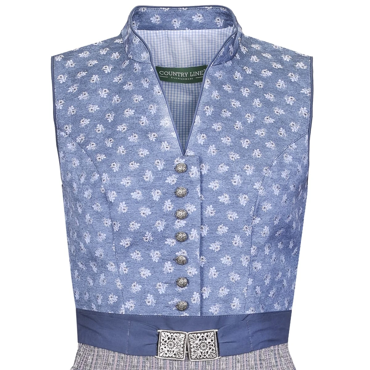 Country Line Midi Dirndl In Blau 5 Country Line Midi Dirndl In Blau – Bild 3