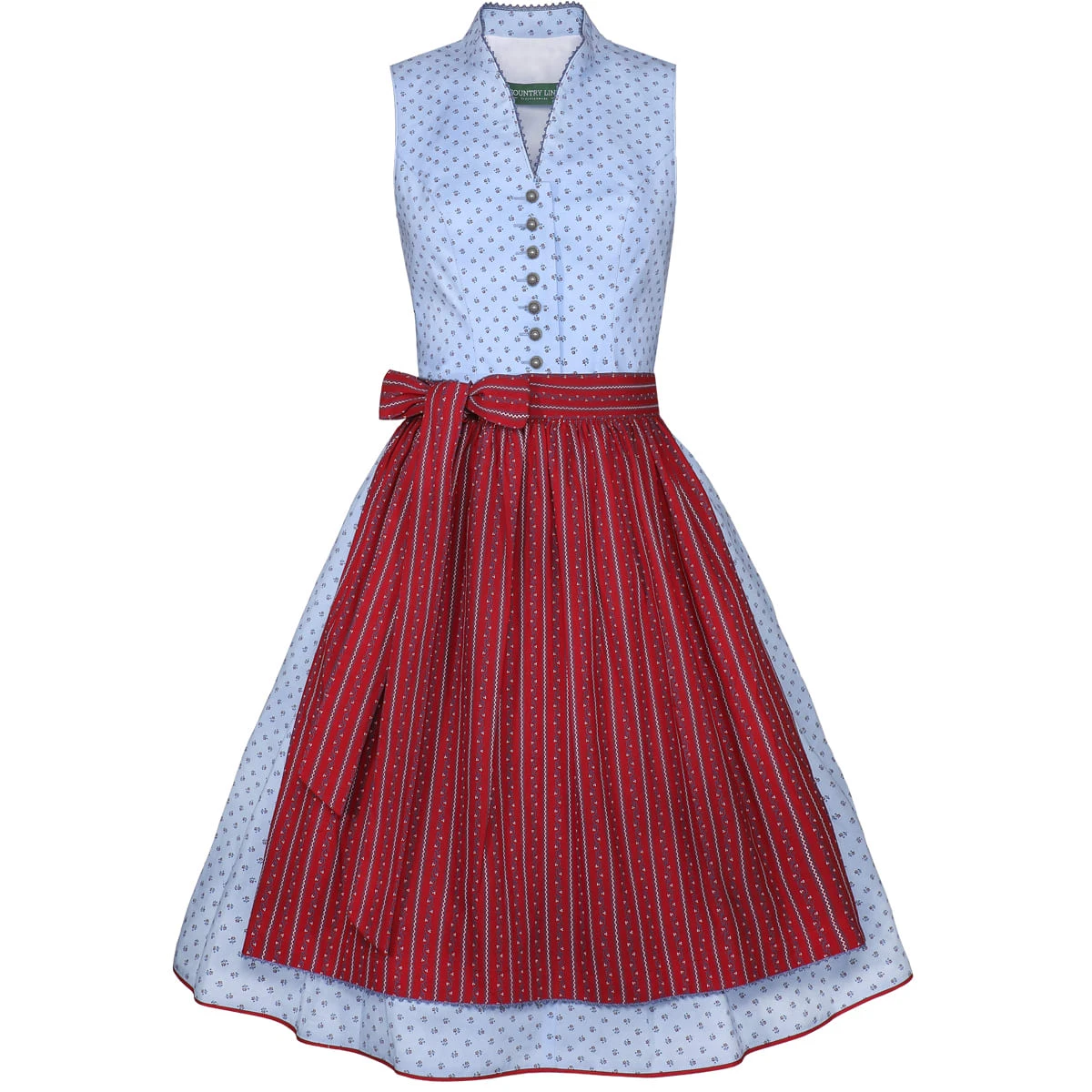 Country Line Midi Dirndl In Blau 3 Country Line Midi Dirndl In Blau