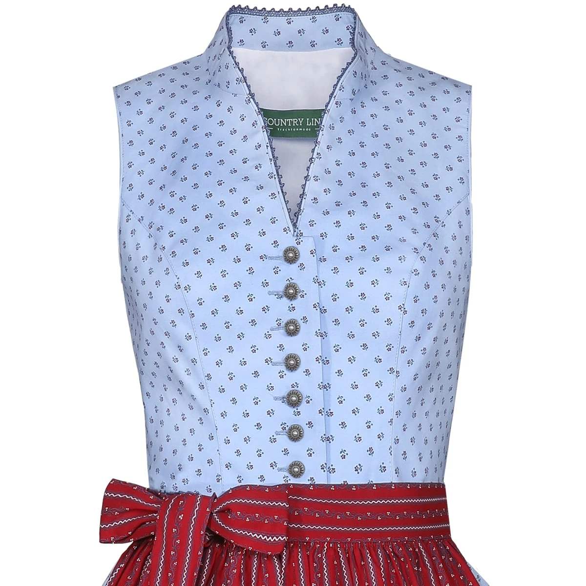 Country Line Midi Dirndl In Blau 5 Country Line Midi Dirndl In Blau – Bild 3