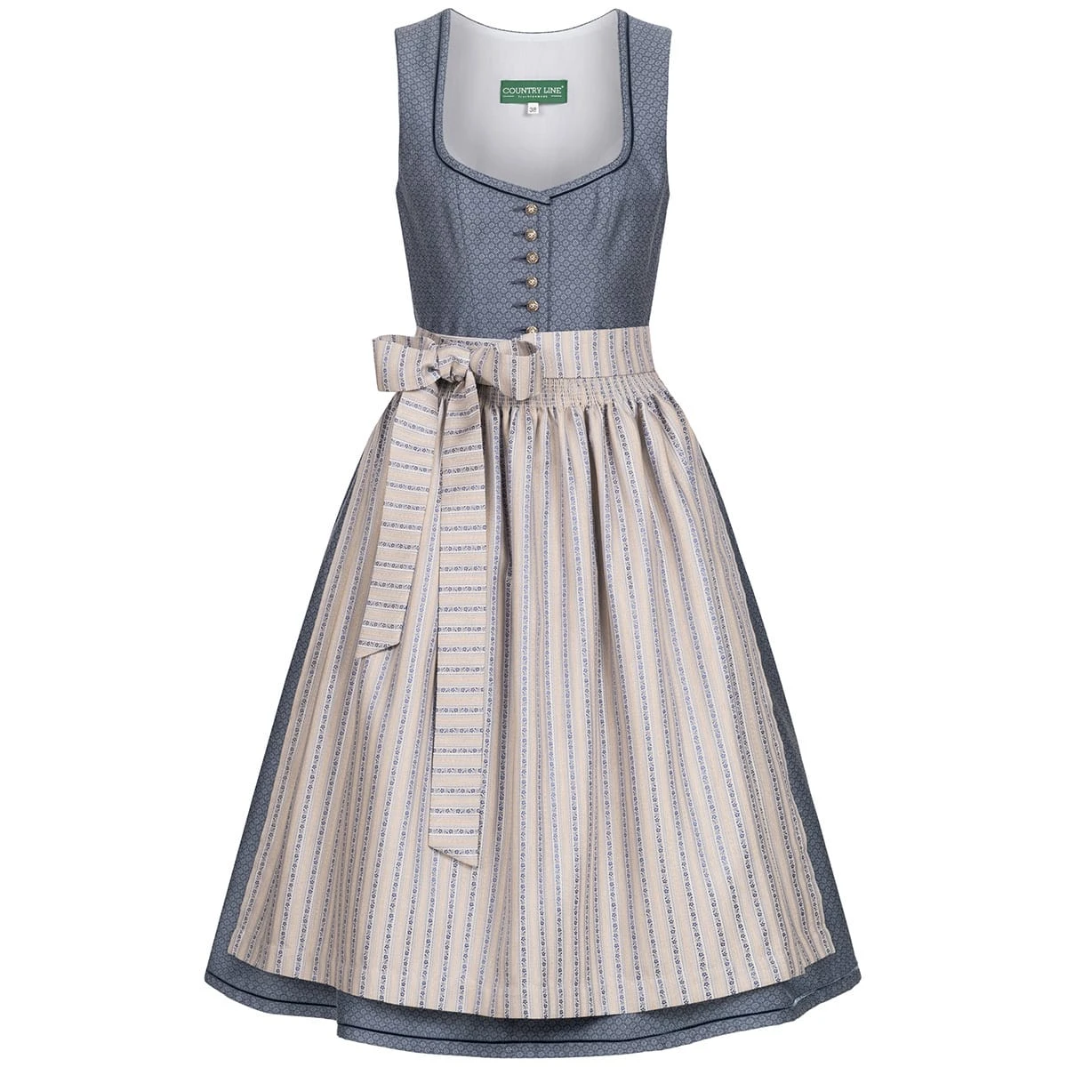 Country Line Midi Dirndl In Blau 3 Country Line Midi Dirndl In Blau