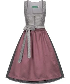 Country Line Midi Dirndl In Grau