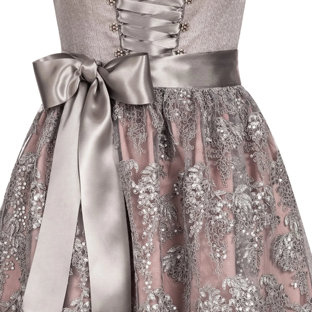 Country Line Midi Dirndl In Grau 5 Country Line Midi Dirndl In Grau – Bild 3