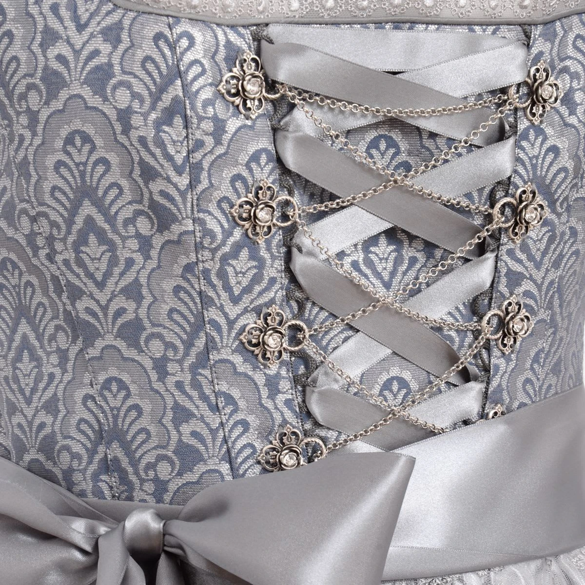 Country Line Midi Dirndl In Grau 5 Country Line Midi Dirndl In Grau – Bild 3