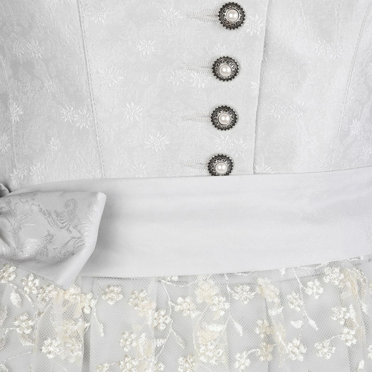 Country Line Midi Dirndl In Hellgrau 6 Country Line Midi Dirndl In Hellgrau – Bild 4