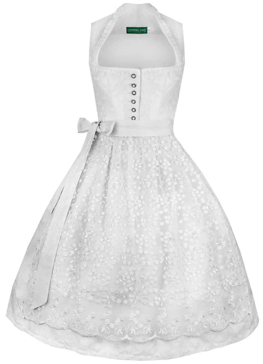 Country Line Midi Dirndl In Hellgrau 3 Country Line Midi Dirndl In Hellgrau