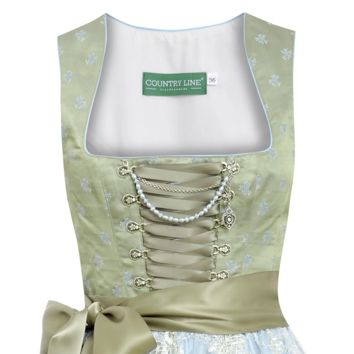 Country Line Midi Dirndl In Kaki 4 Country Line Midi Dirndl In Kaki – Bild 2