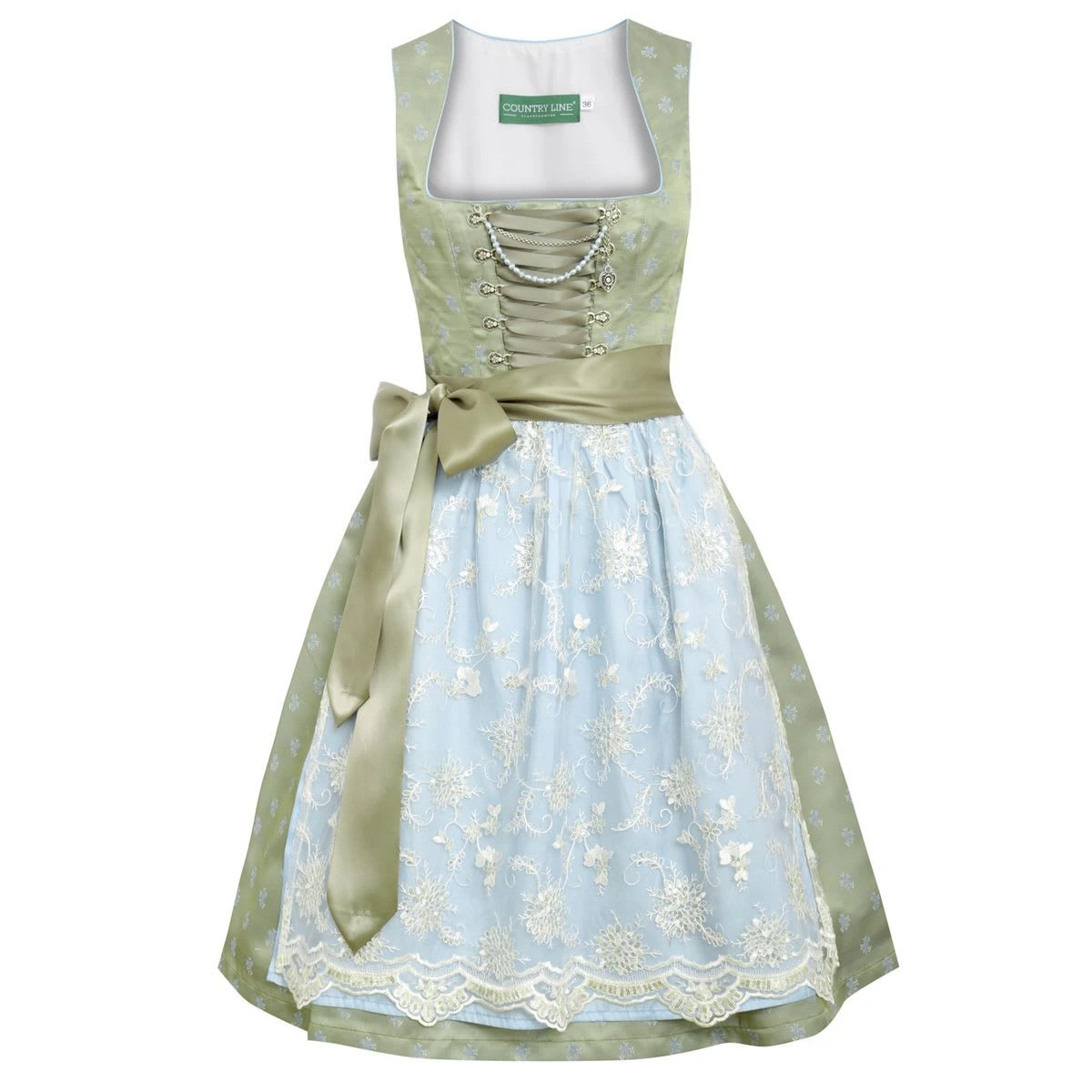Country Line Midi Dirndl In Kaki 3 Country Line Midi Dirndl In Kaki