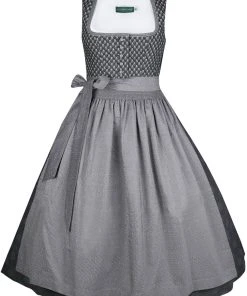 Country Line Midi Dirndl In Schwarz