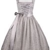 Country Line Midi Dirndl In Silber -Stockerpoint Verkaufsgeschäft country line midi dirndl in silber