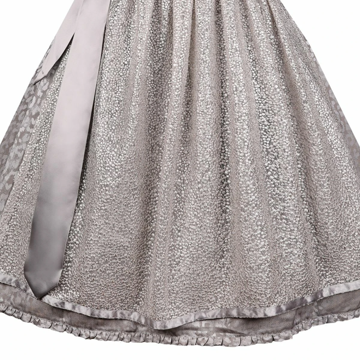 Country Line Midi Dirndl In Silber 7 Country Line Midi Dirndl In Silber – Bild 5