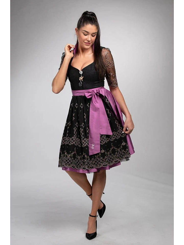 Dirndl Couture By Astrid Söll Dirndl "Frühlingstraum" In Schwarz/ Lila 3 Dirndl Couture By Astrid Söll Dirndl "Frühlingstraum" In Schwarz/ Lila