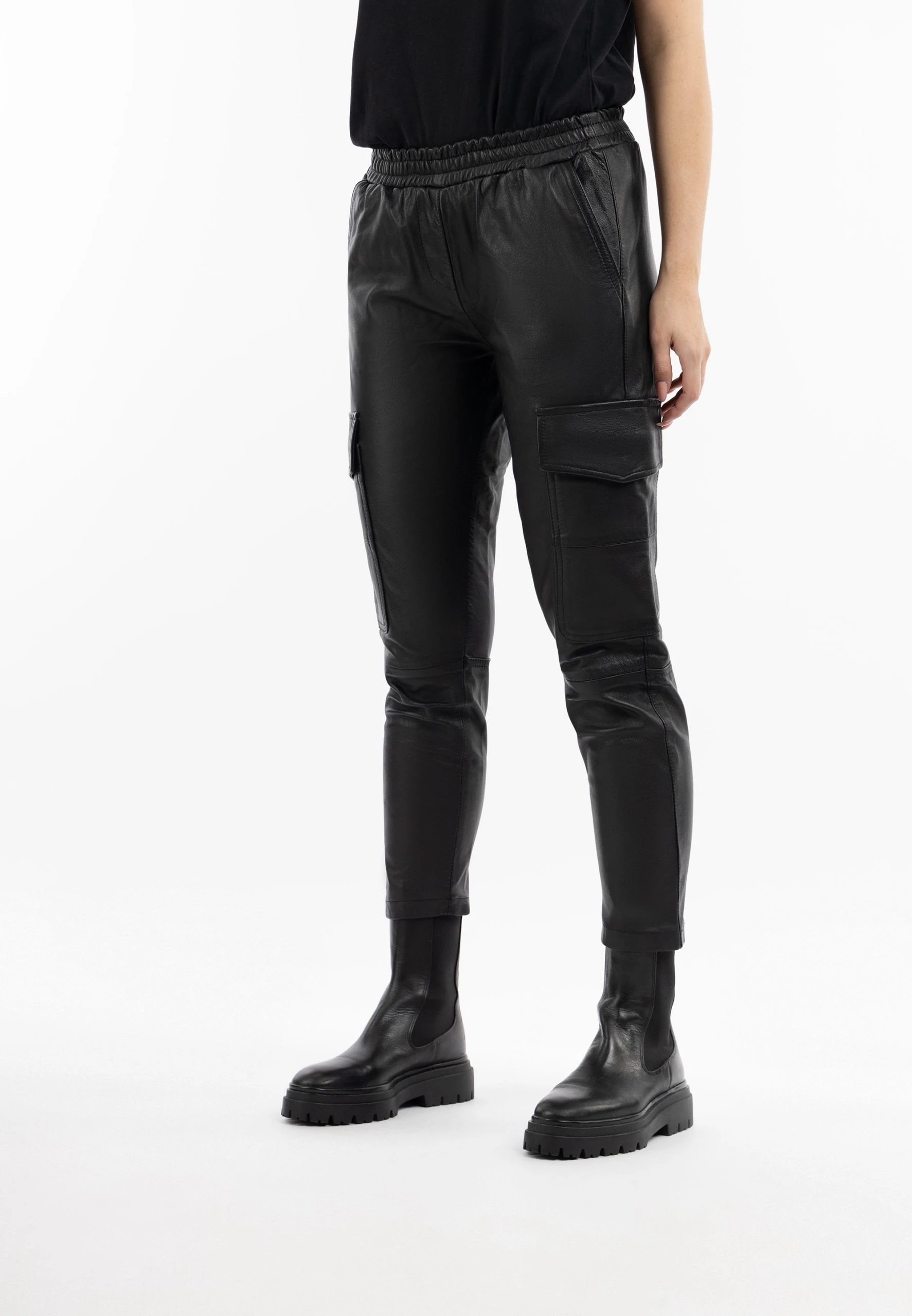 DreiMaster Vintage Lederhose Embell In Schwarz 5 DreiMaster Vintage Lederhose Embell In Schwarz – Bild 3