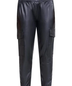 DreiMaster Vintage Lederhose Embell In Schwarz
