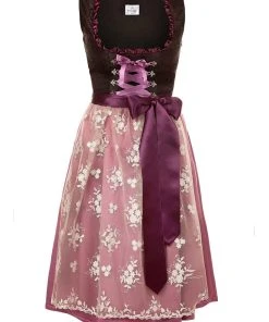 Edelnice Dirndl "Alpentraum" In Schwarz/ Beere