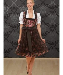 Edelnice Dirndl "Estefania" In Schwarz/ Bunt