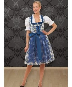 Edelnice Dirndl "Estefania" In Weiß/ Blau