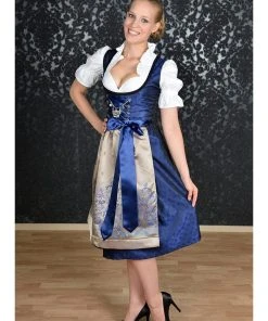 Edelnice Dirndl In Blau/ Beige -Stockerpoint Verkaufsgeschäft edelnice dirndl in blau beige 1