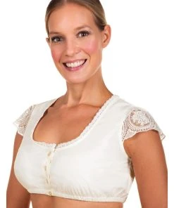 Edelnice Dirndlbluse "Romy" In Creme -Stockerpoint Verkaufsgeschäft edelnice dirndlbluse romy in creme 1