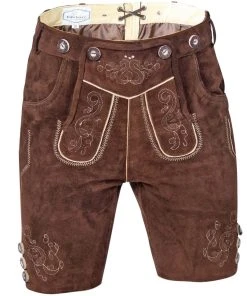 Edelnice Lederhose In Dunkelbraun