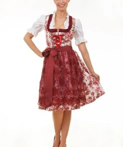 Edelnice Midi Dirndl 2-teilig Estefania In Rot -Stockerpoint Verkaufsgeschäft edelnice midi dirndl 2 teilig estefania in rot 3